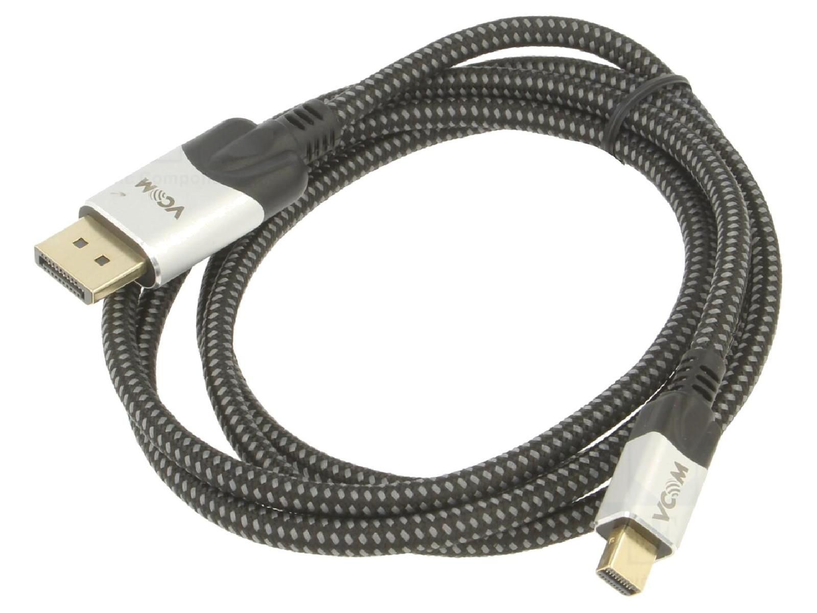 ADNAuto DisplayPort 1.4 Cable, Dual Sided, 1.5m, Black