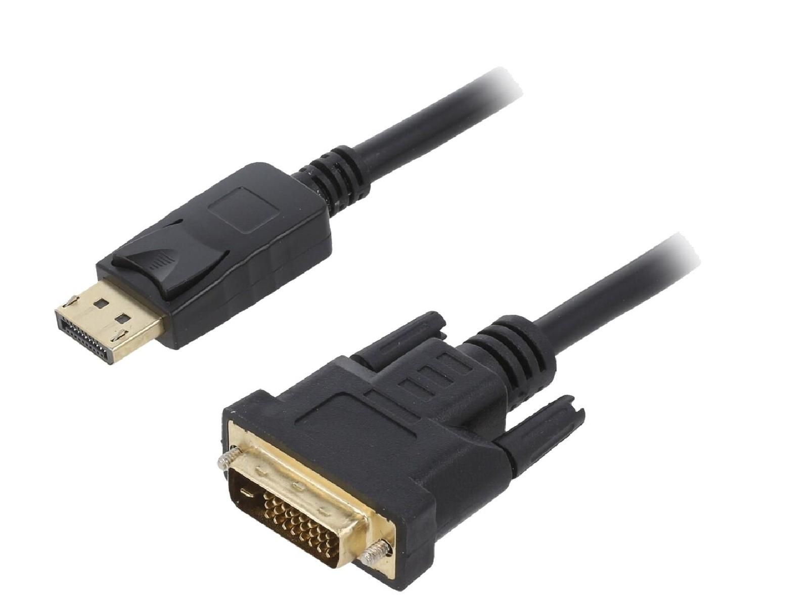 ADNAuto DisplayPort to DVI-D Cable 1m Black