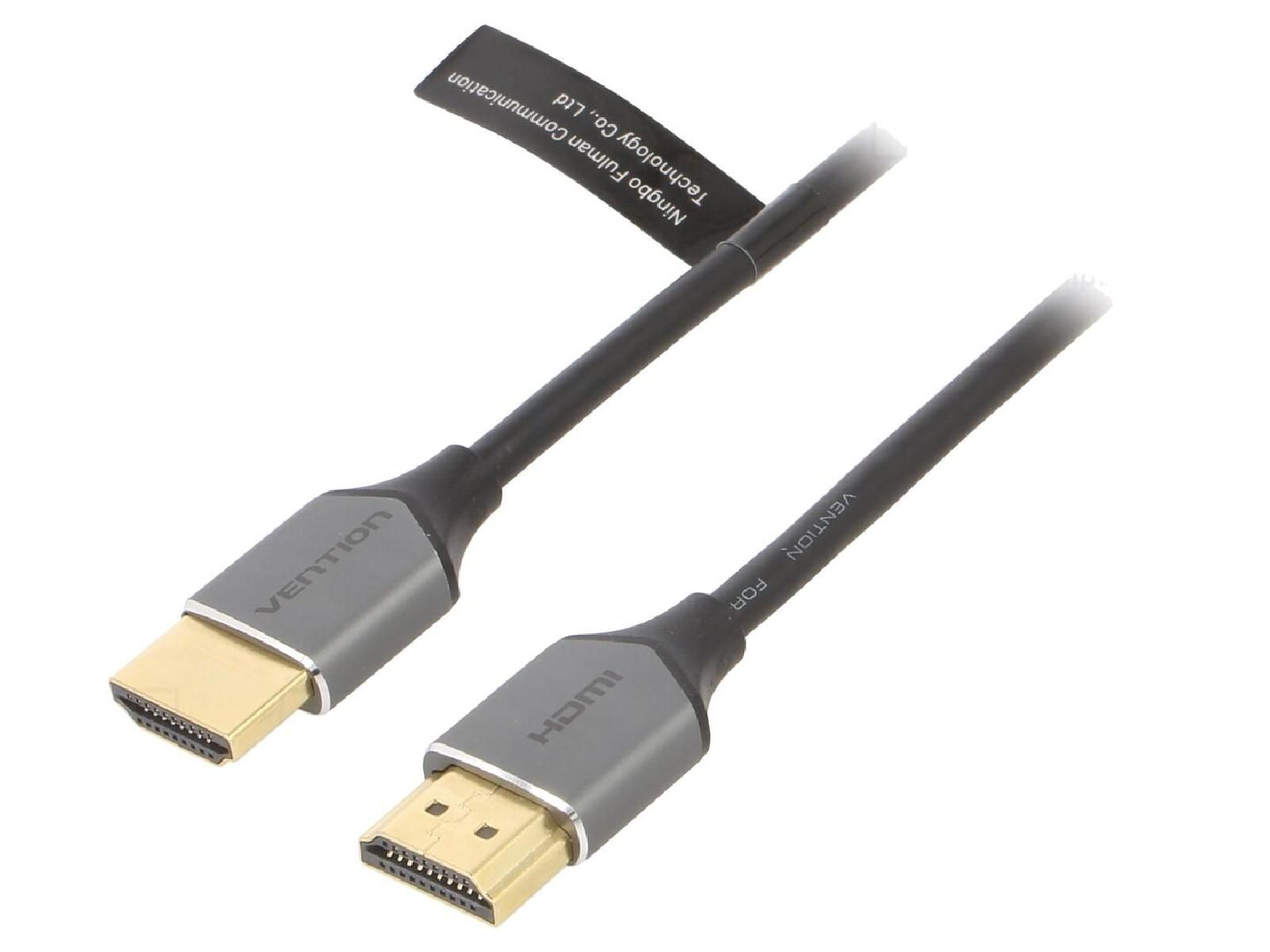 Câble HDMI 2.0 ADNAuto, 2 m, HDCP 2.2, des deux côtés, gris
