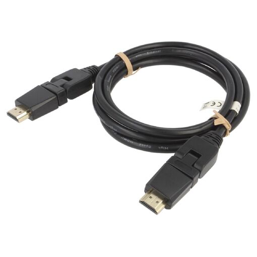 Cable HDMI 2.0 de ADNAuto (2m, HDCP 2.2, 360° móvil de ambos lados)