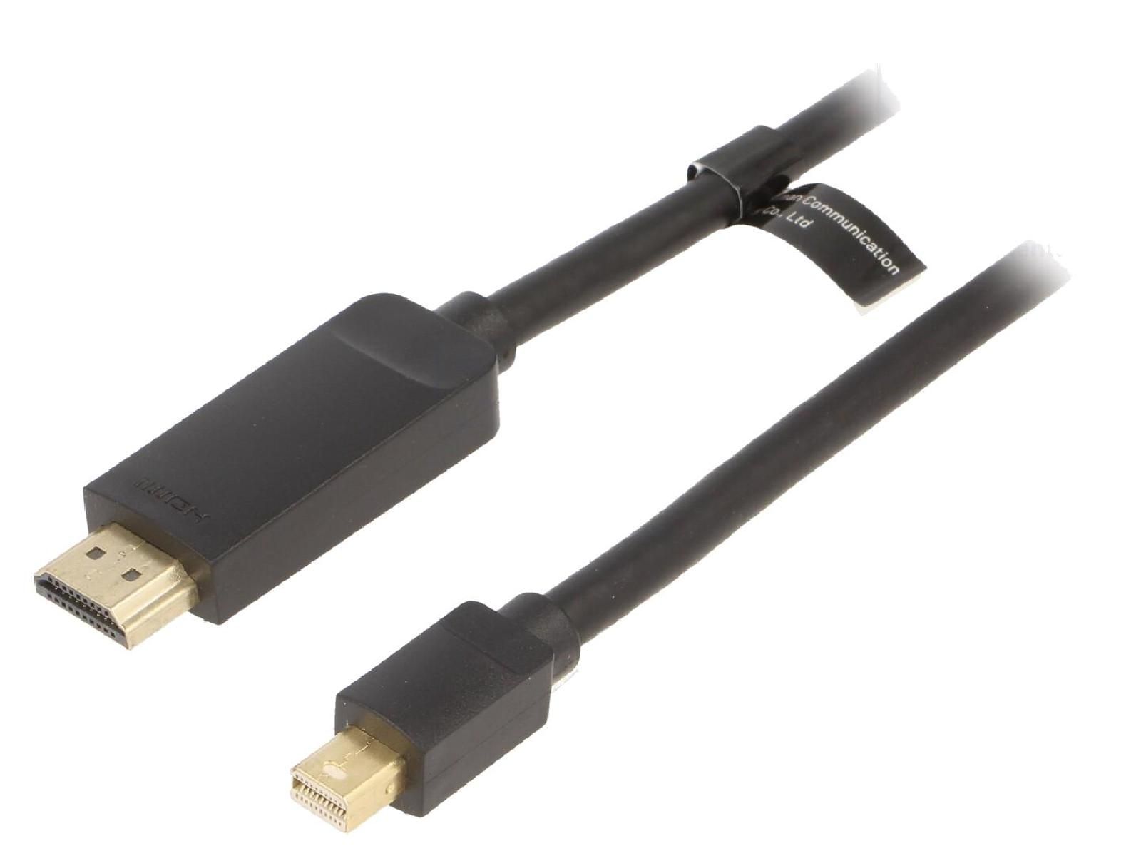 ADNAuto HDMI to Mini DisplayPort Cable 3m Black