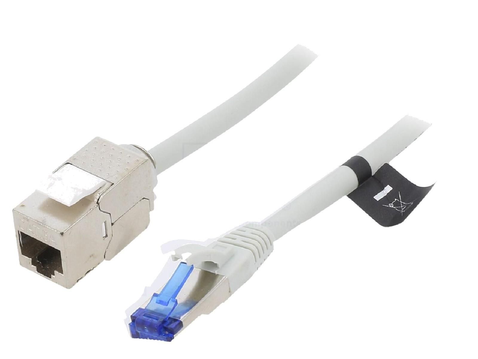 ADNAuto Network Cable RJ45 S-FTP 6a Grey 1m