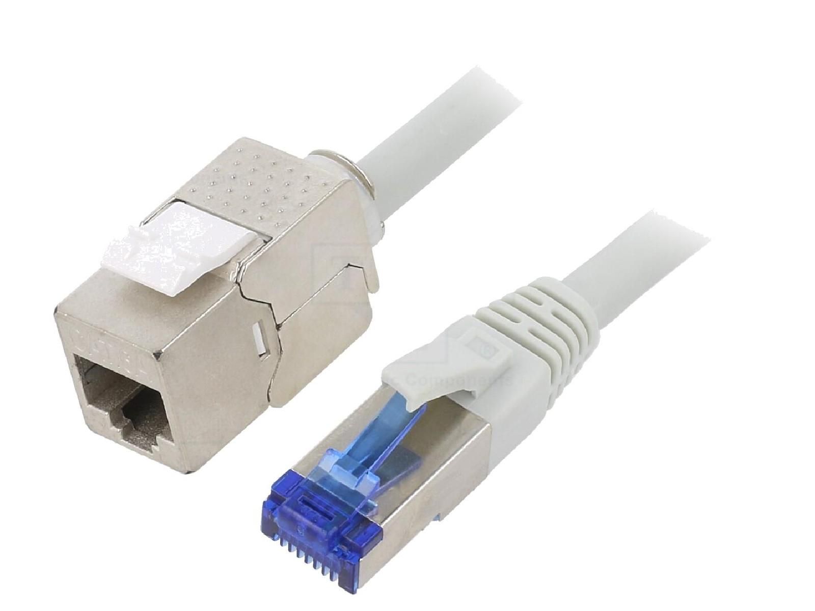 ADNAuto RJ45 S-FTP Cat 6a Ethernet Cable, 2m (Gray)