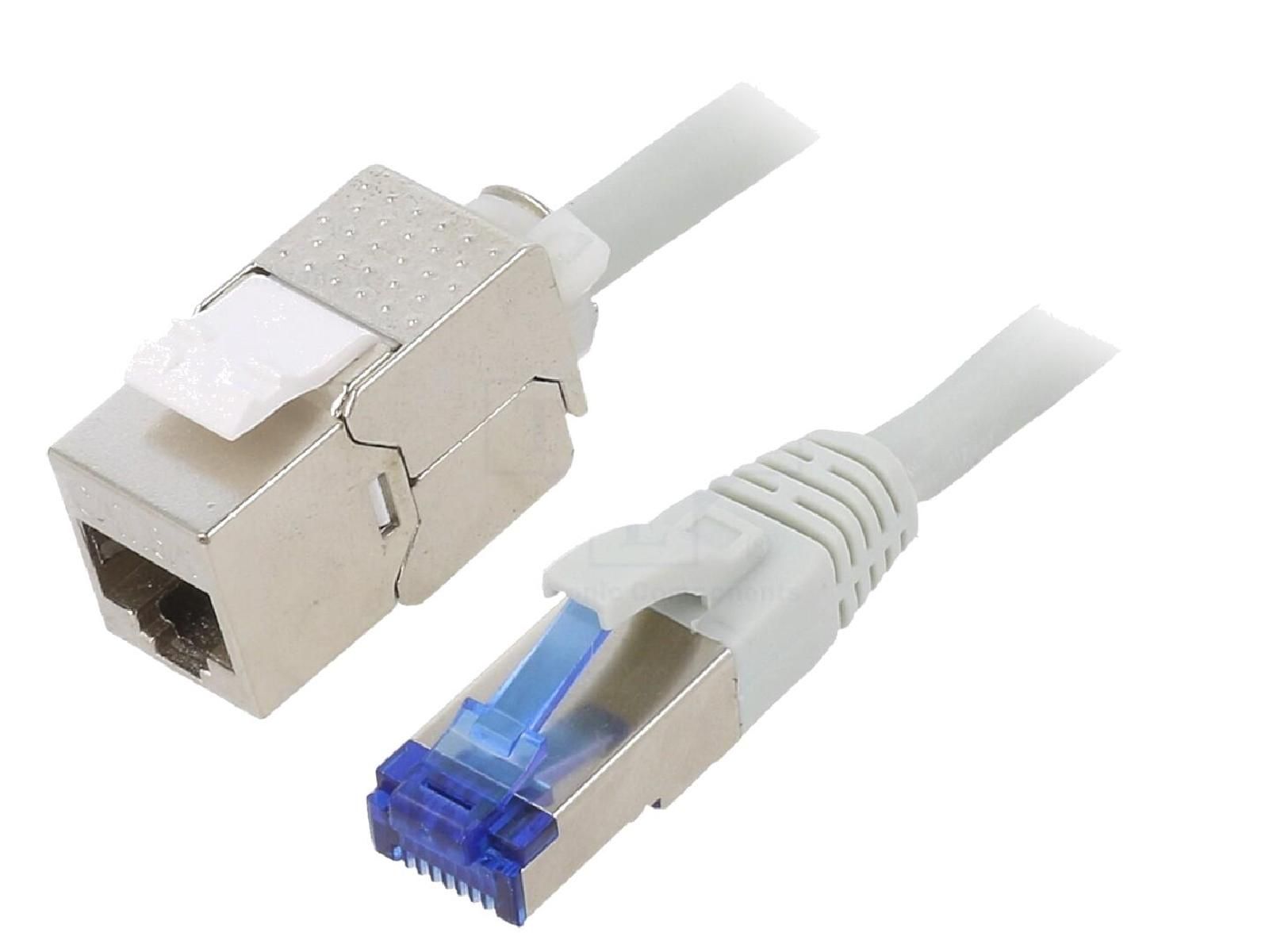 ADNAuto RJ45 S-FTP 6a Grey Network Cable, 3m