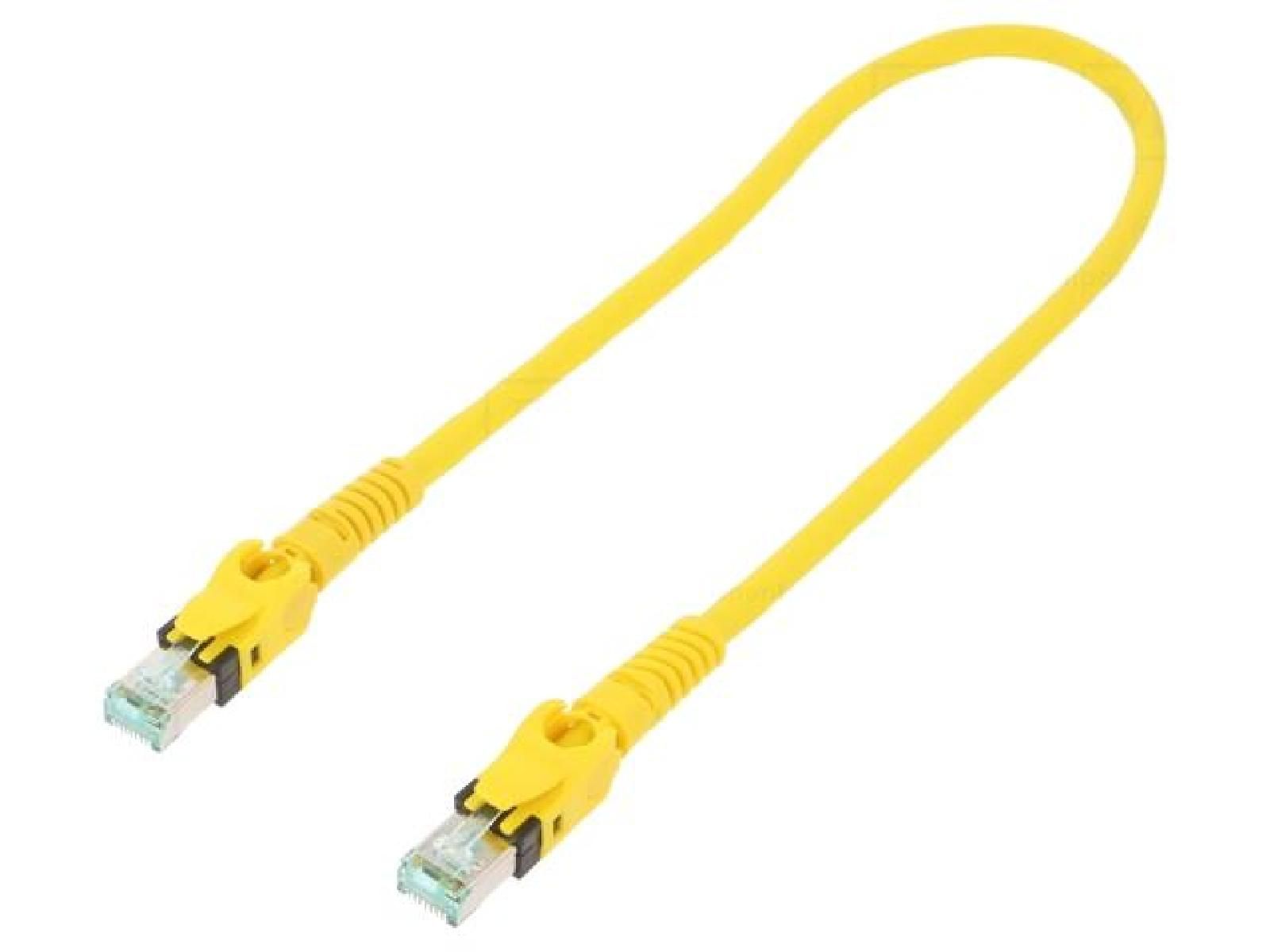 ADNAuto RJ45 Male S-FTP Cat 6a Yellow Network Cable - 0.5m