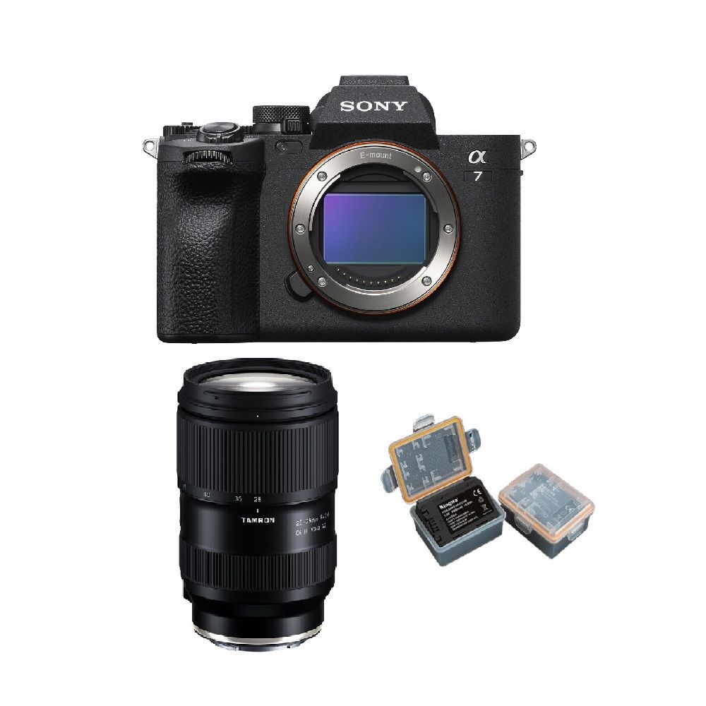 Sony Alpha A7 Mark IV 33 mpx + Objectif Tamron 28-75 mm f/2,8 Di III VXD G2 (monture Sony E) + Batterie Kingma 2000 mAh (modèle Sony NP-FZ100)
