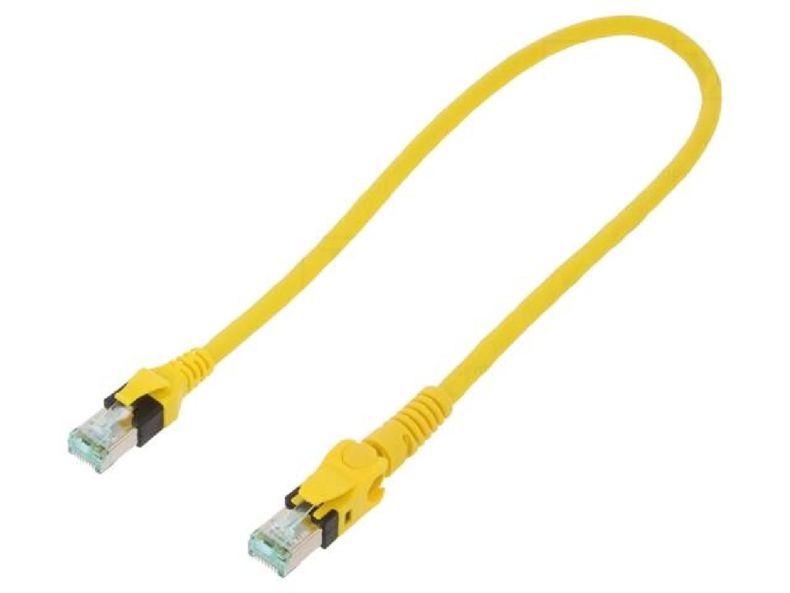 ADNAuto Network Cable RJ45 Male S-FTP Cat 6a Yellow - 0.5m