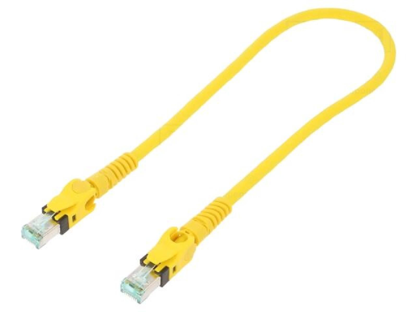 ADNAuto RJ45 Male S-FTP Cat 6a Network Cable - Yellow - 0.5m