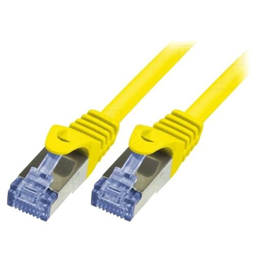 ADNAuto Cat 6a S-FTP RJ45 Male Network Cable - Yellow, 0.25m