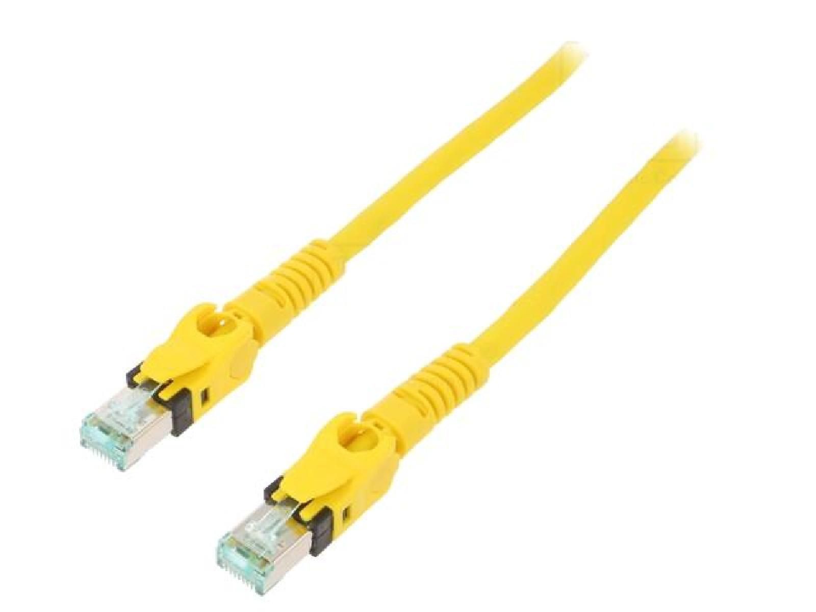ADNAuto RJ45 S-FTP Cat 6a Network Cable - Yellow - 1m