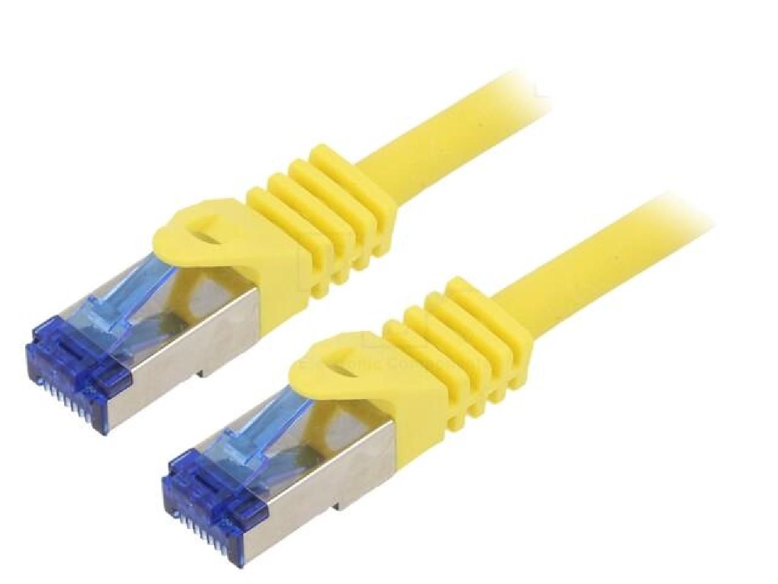 ADNAuto RJ45 Cat 6a Network Cable - Yellow, 1m