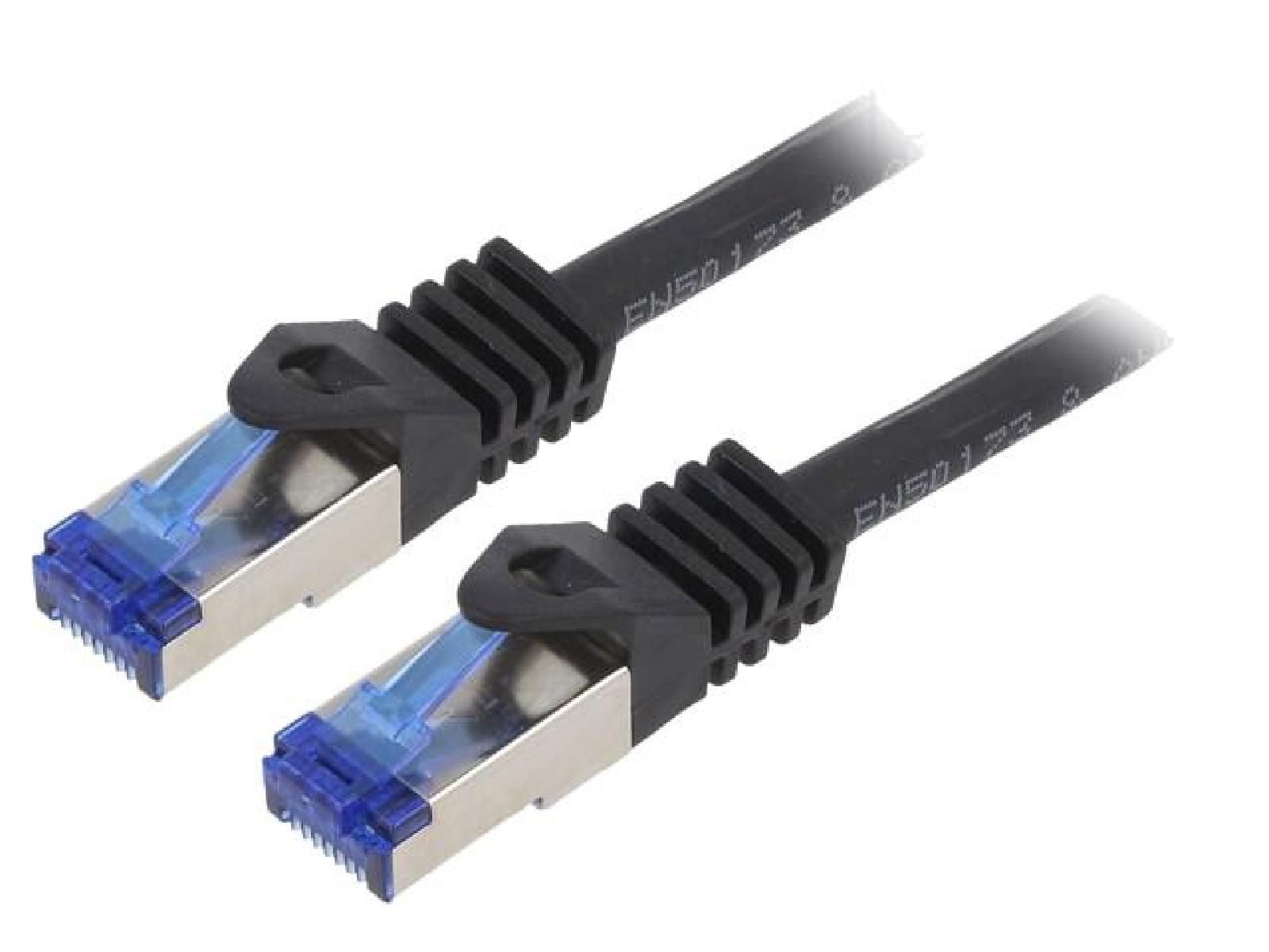 ADNAuto Network Cable RJ45 Male S-FTP Cat 6a Black - 1m
