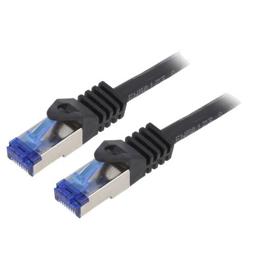 ADNAuto Network Cable RJ45 Male S-FTP Cat 6a Black - 1m