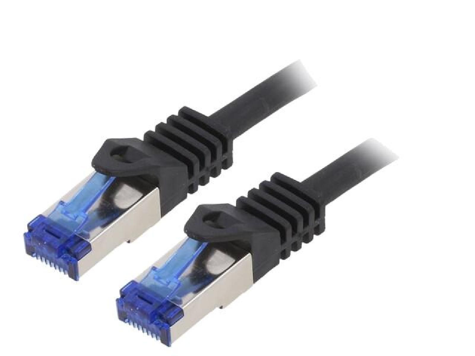 ADNAuto Network Cable RJ45 Male S-FTP Cat 6a Black - 3m