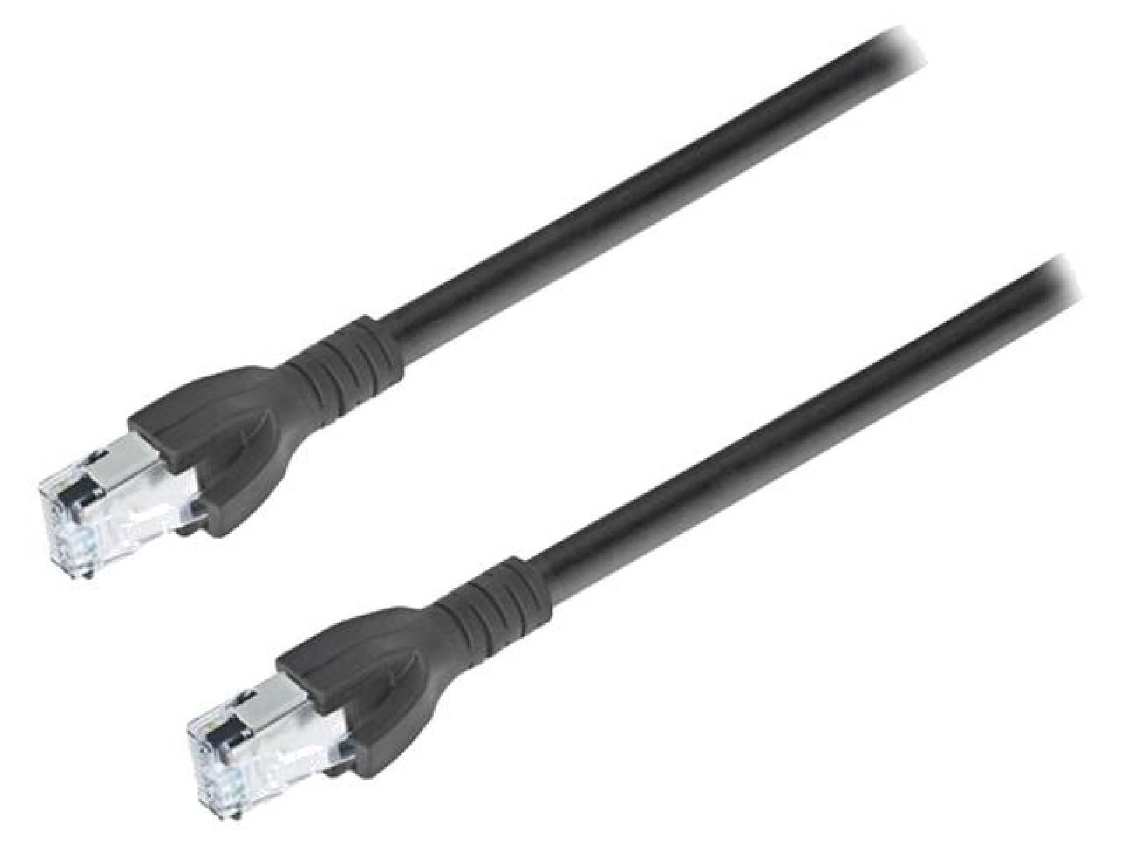 ADNAuto Cat 6a S-FTP RJ45 Male Network Cable - Black - 3m
