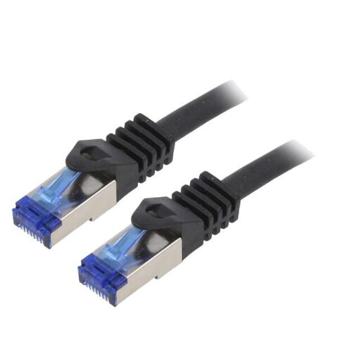 Câble réseau RJ45 mâle S-FTP Cat 6a noir - 5 m