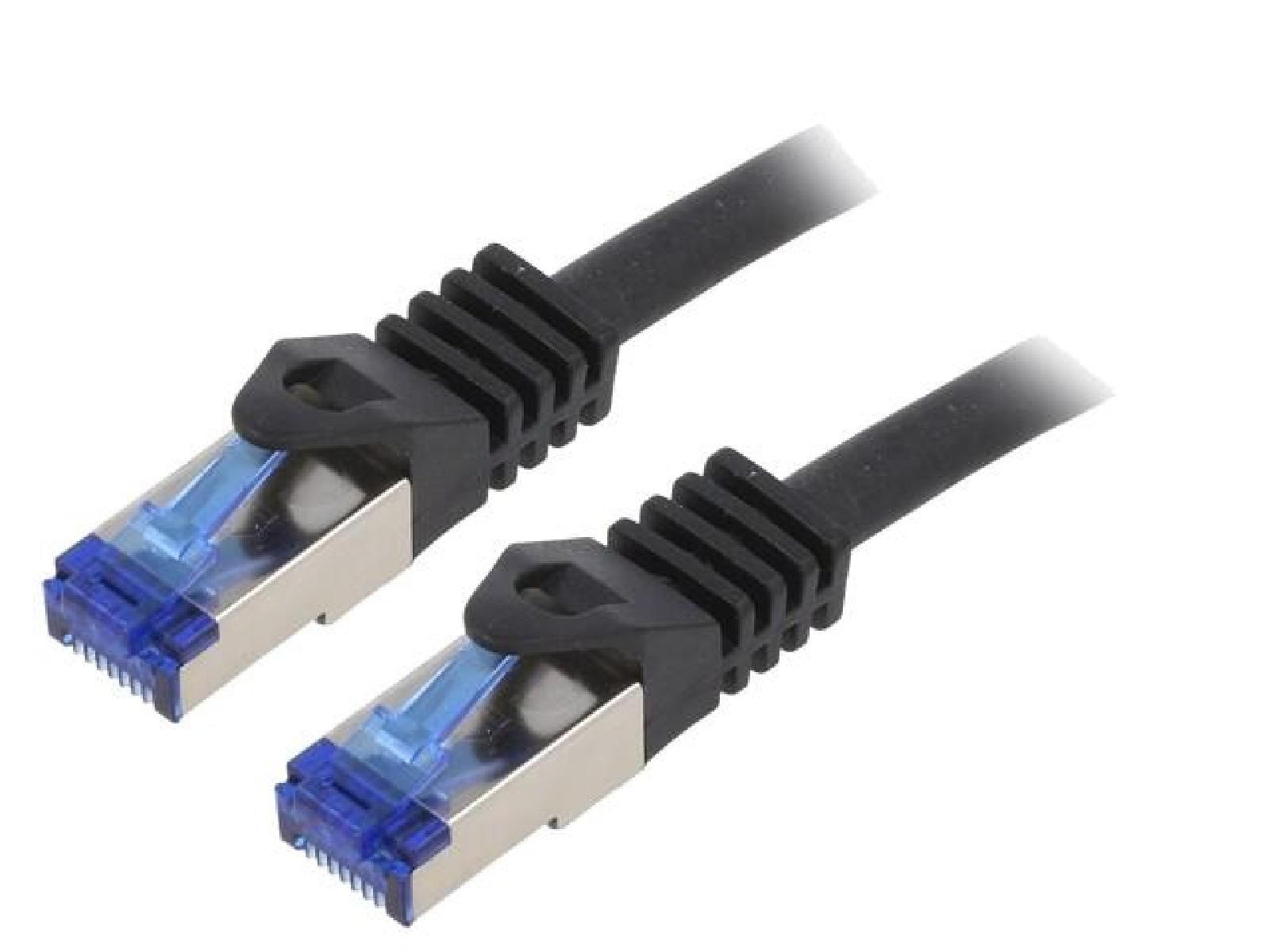 ADNAuto Network Cable RJ45 Male S-FTP Cat 6a Black - 5m
