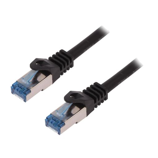 Cable de red RJ45 macho S-FTP Cat 6a negro - 7,5 m