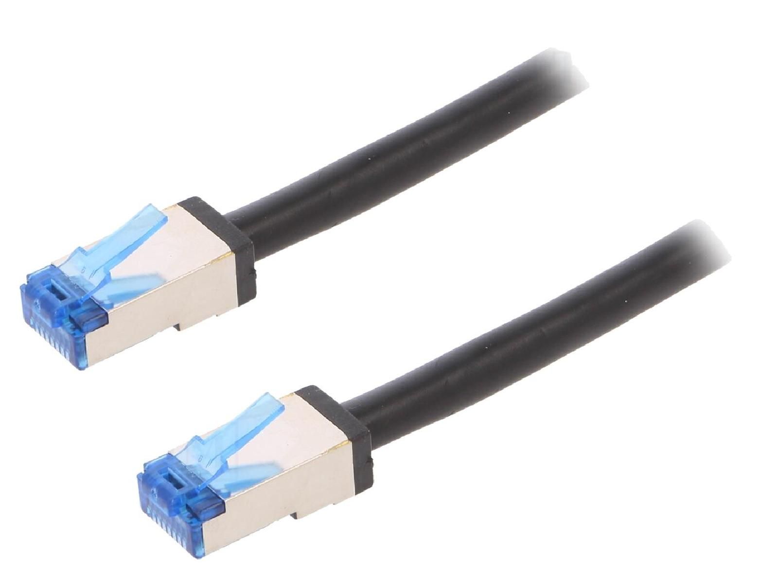ADNAuto Network Cable RJ45 Male S-FTP Cat 6a Black - 10m