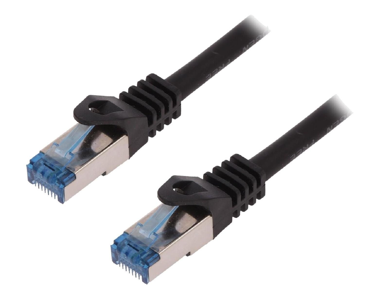 ADNAuto Network Cable RJ45 Male S-FTP Cat 6a Black - 15m