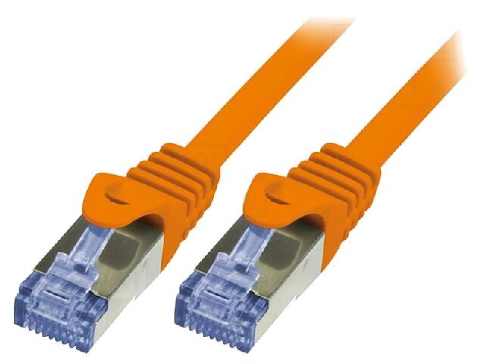 ADNAuto Cat 6a S-FTP RJ45 Male Network Cable - Orange, 0.5m