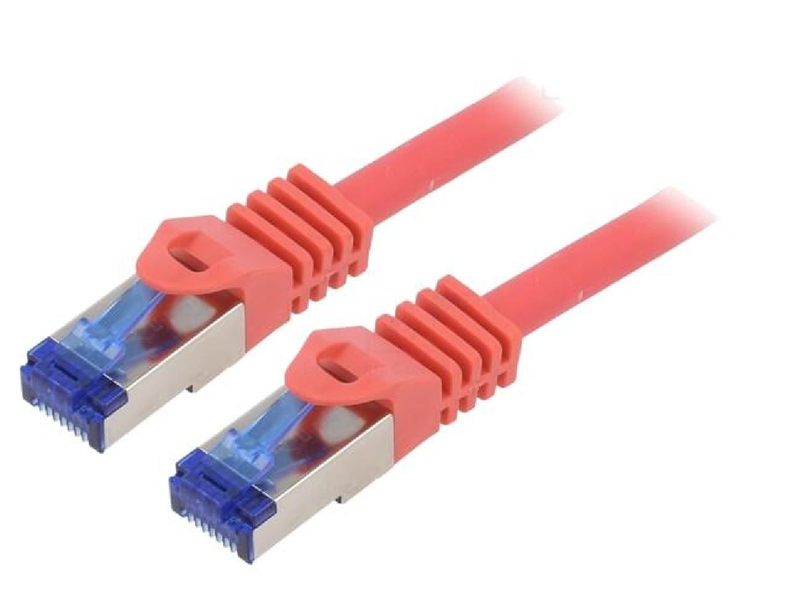 ADNAuto RJ45 S-FTP Cat 6a Network Cable - Red - 1m