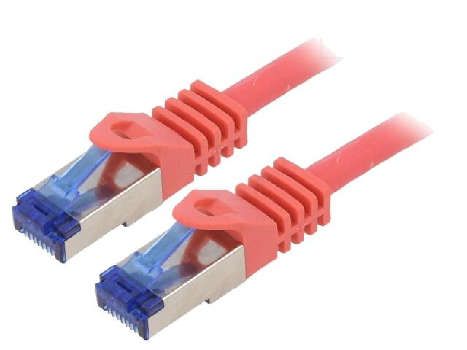 ADNAuto Cat 6a S-FTP RJ45 Male Network Cable - Red, 2m
