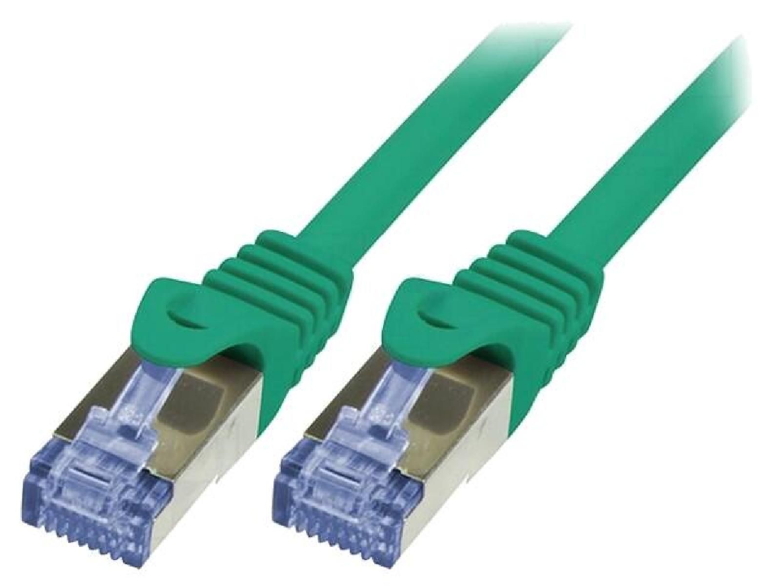 ADNAuto Cat 6a S-FTP RJ45 Male Network Cable - Green, 0.5m