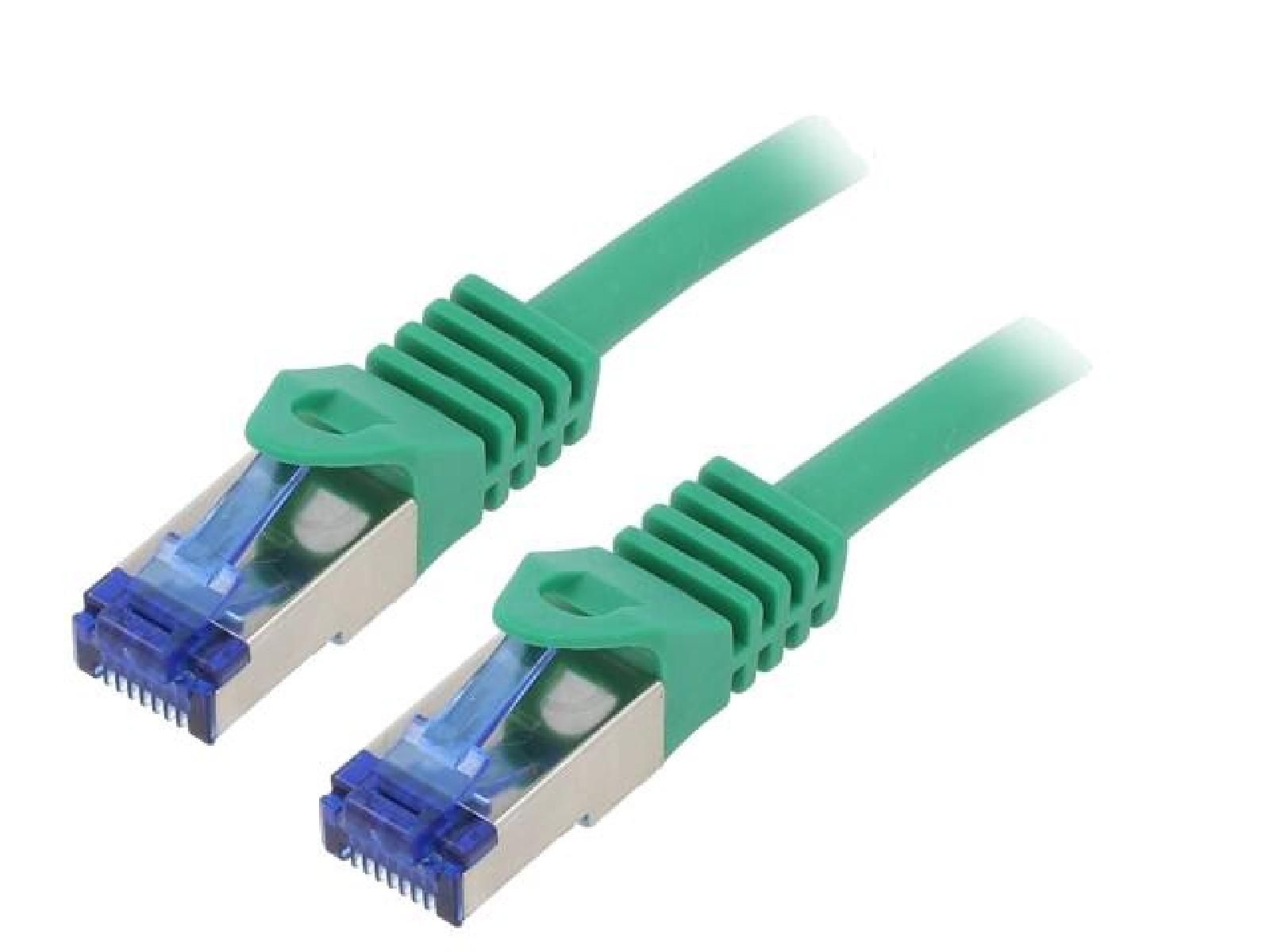 ADNAuto RJ45 Male S-FTP Cat 6a Green Network Cable - 1.5m