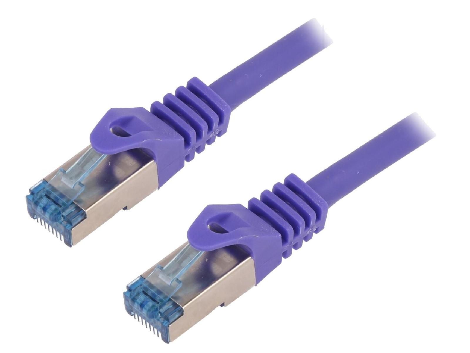 ADNAuto Cat 6a S-FTP Network Cable, 0.5m, Violet
