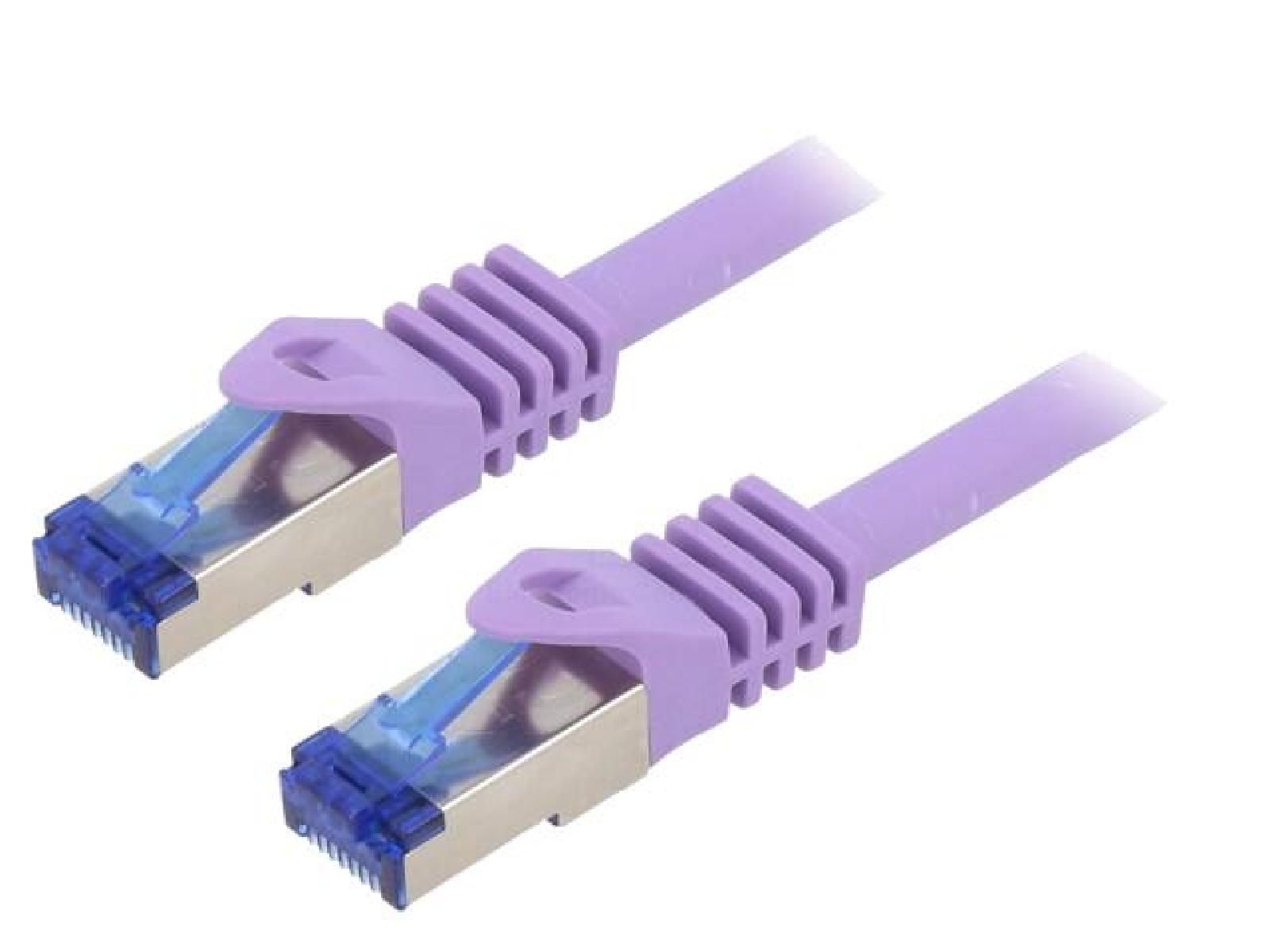 ADNAuto Cat 6a S-FTP RJ45 Male Network Cable - Violet, 0.25m