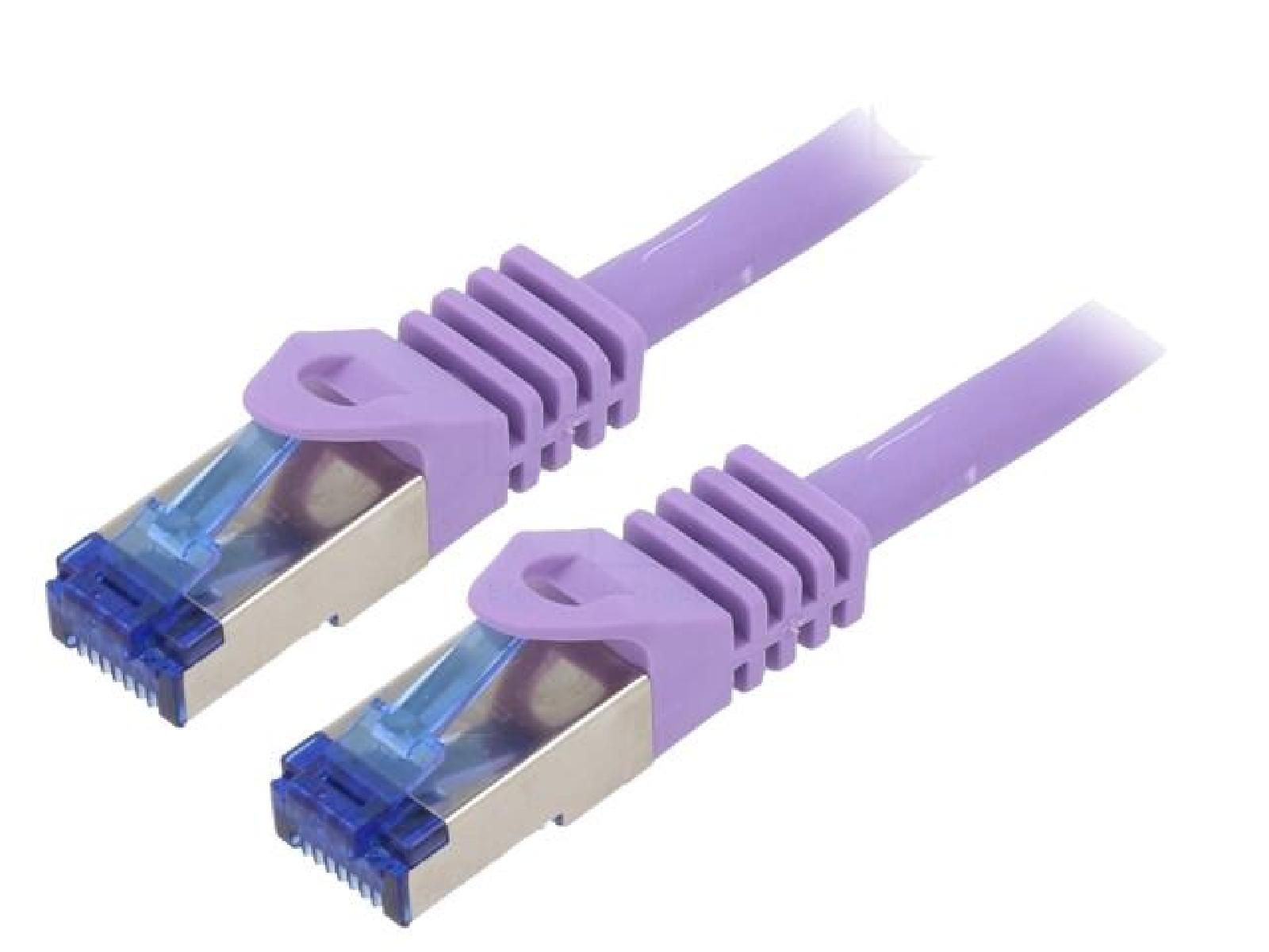 ADNAuto Cat 6a S-FTP RJ45 Male Network Cable - Violet, 1.5m