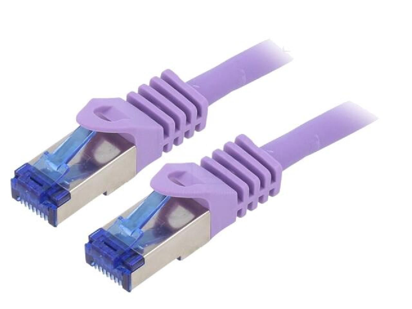 ADNAuto RJ45 Cat 6a Network Cable, 2m, S-FTP, Violet