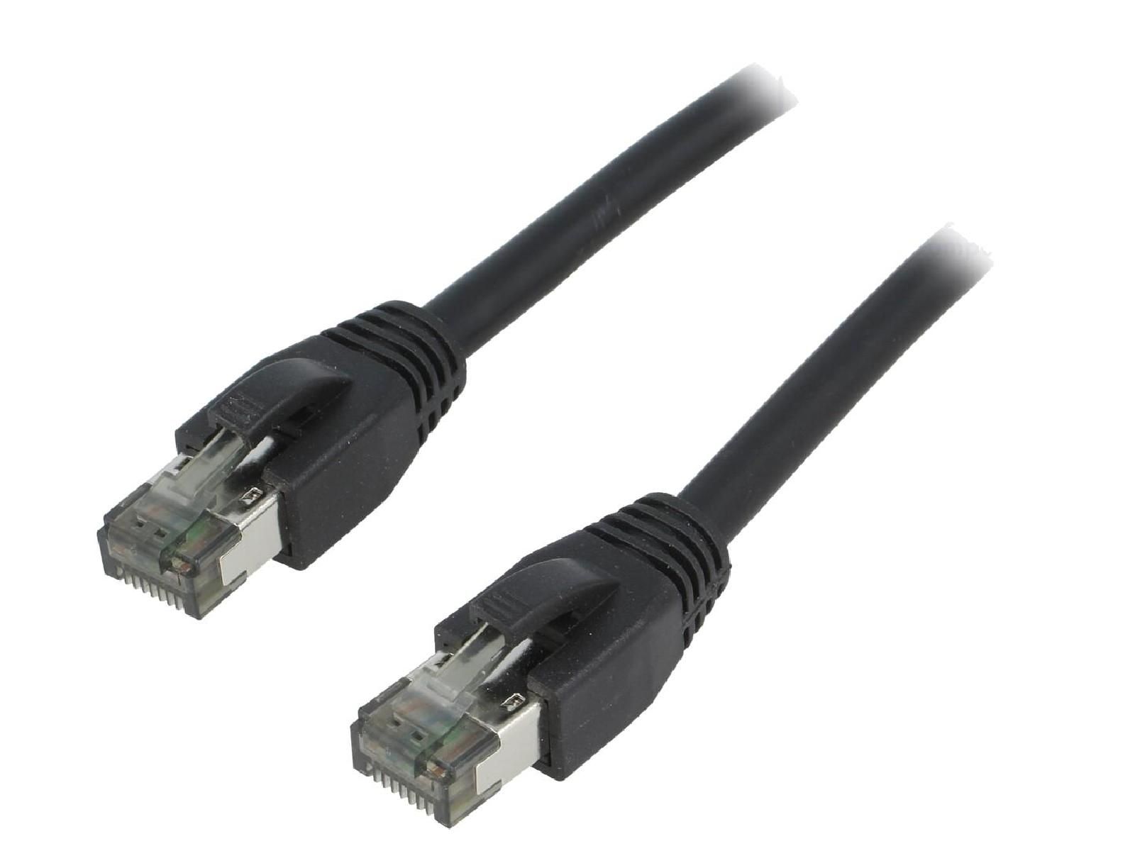 ADNAuto Network Cable RJ45 Male S-FTP Cat 8.1 - Black - 1.5m