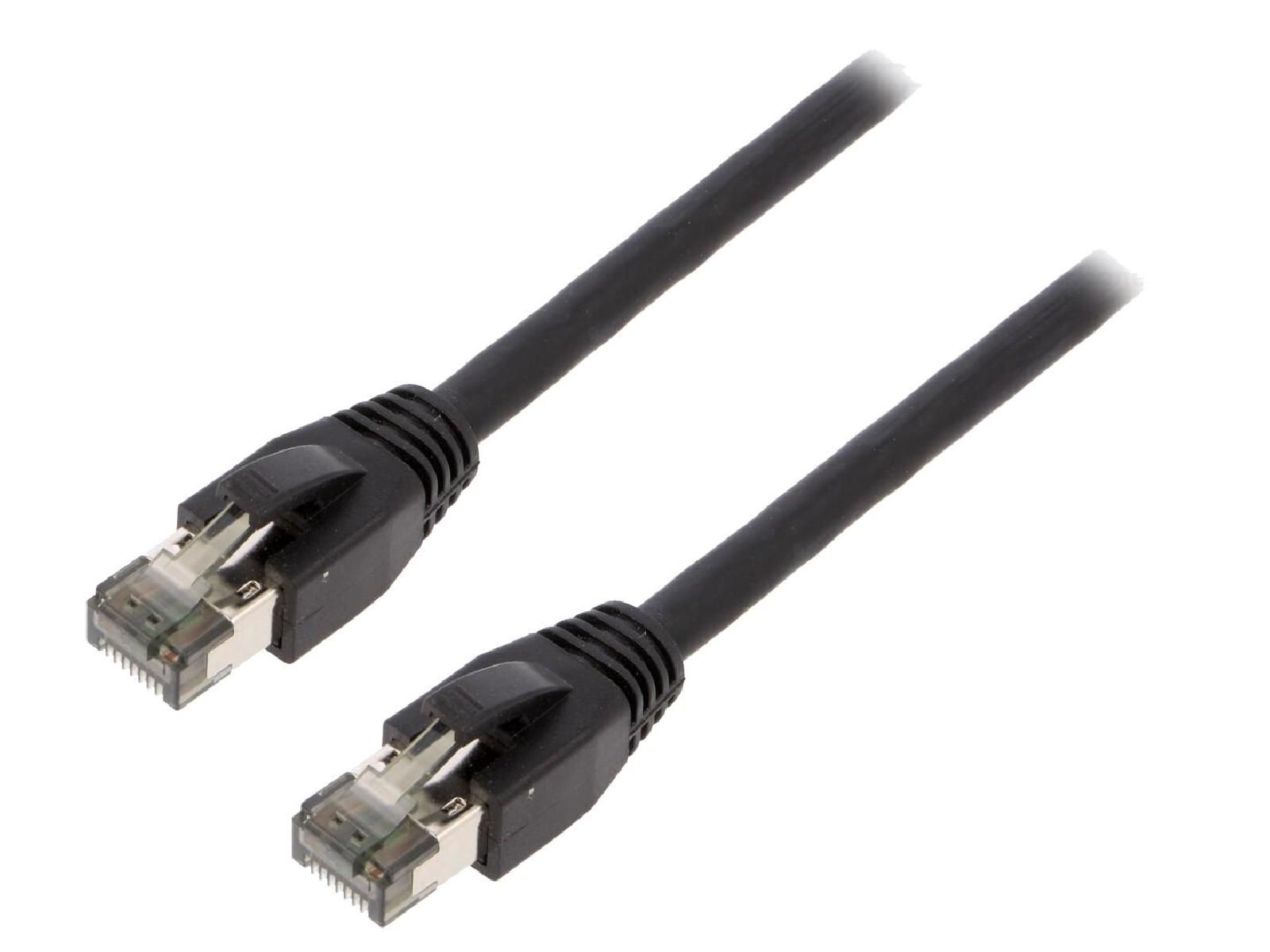 ADNAuto Network Cable RJ45 Male S-FTP Cat 8.1 - Black - 5m