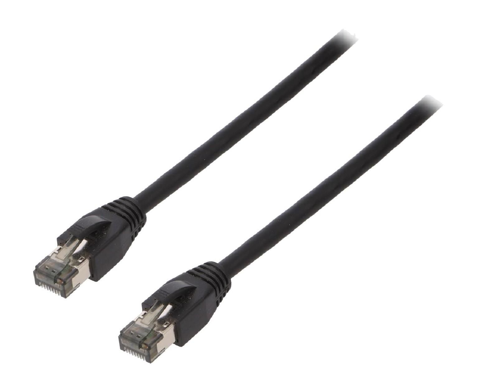 ADNAuto Network Cable RJ45 Male S-FTP Cat 8.1 - Black - 15m