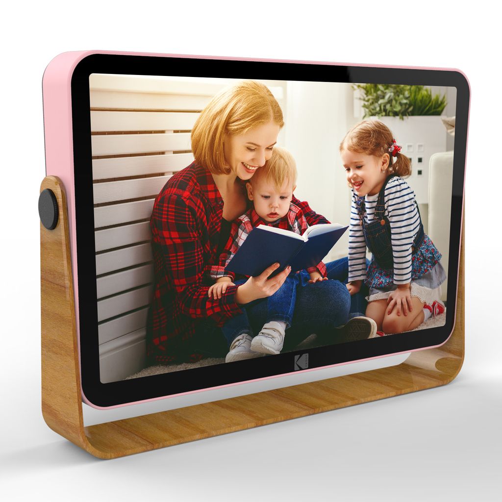 Kodak RWF-108V 10" Digital Photo Frame, Wi-Fi, IPS Touchscreen 1280x800, 32GB Storage, WiFi 6 Dual Band, 4000mAh Battery, App Control, Multimedia Player - Pink