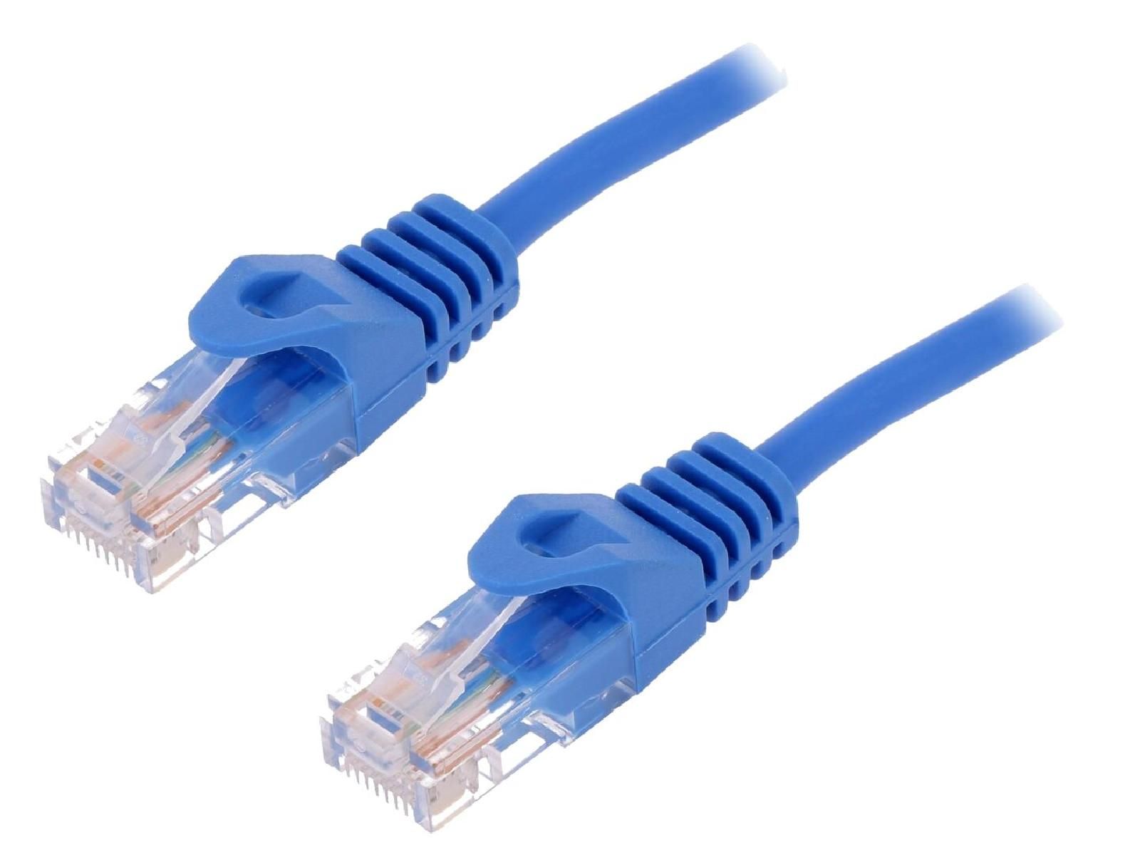 ADNAuto Cat.5e U-UTP RJ45 Male Network Cable - Blue, 1.5m