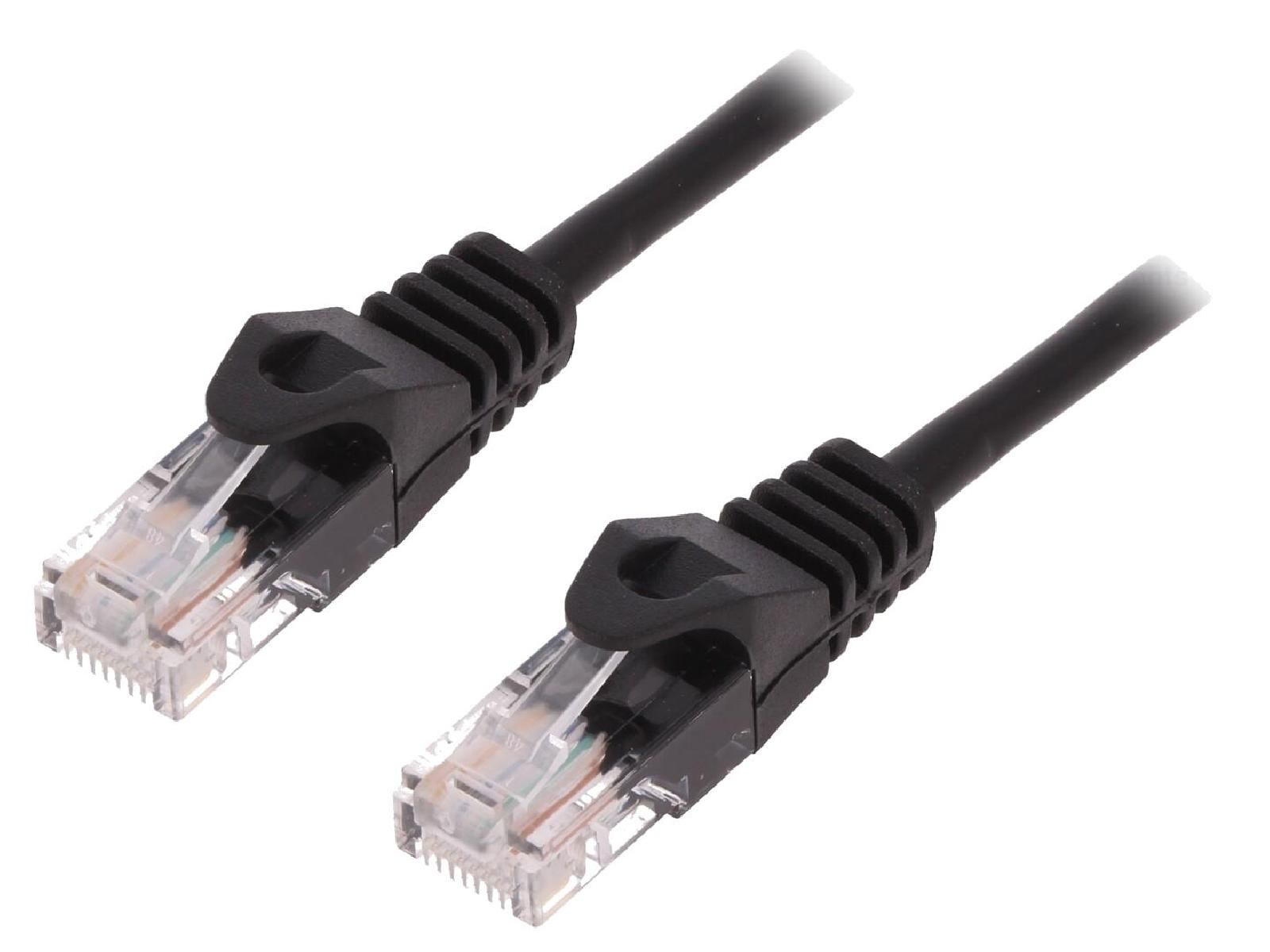 ADNAuto Network Cable RJ45 Male UTP Cat.5e - 1.5m Black