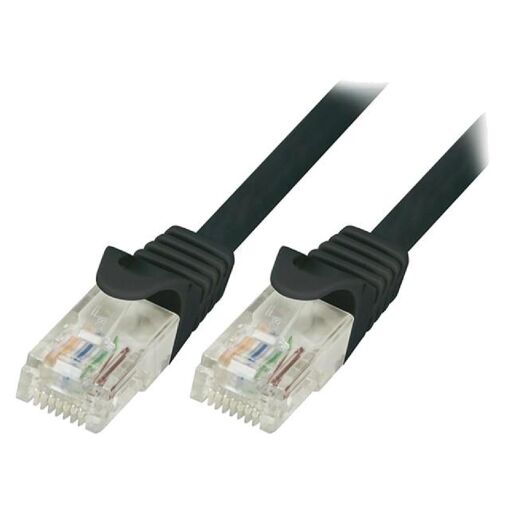 Cable de red RJ45 macho U-UTP Cat.5e negro - 10m