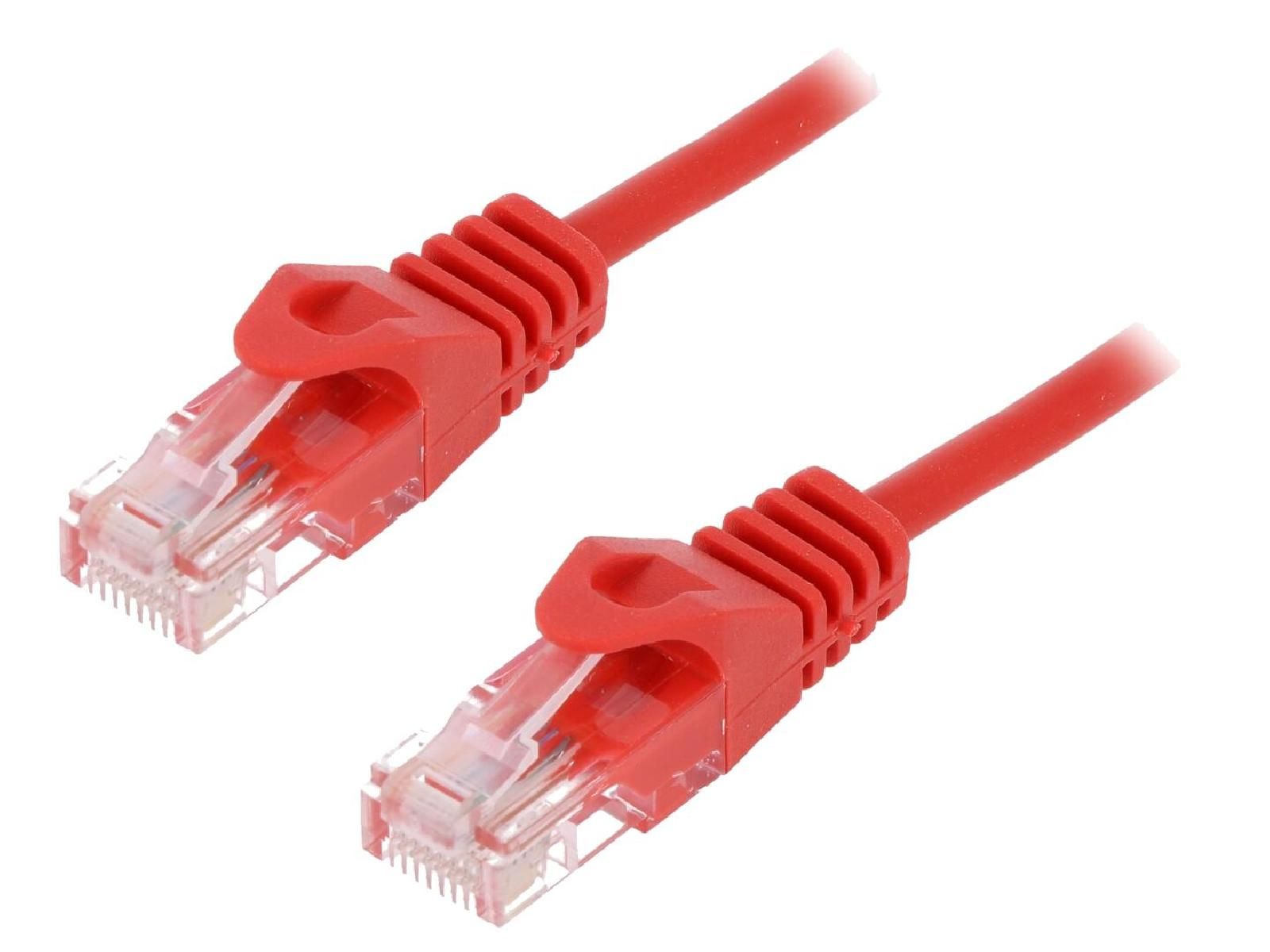 ADNAuto Network Cable RJ45 Male U-UTP Cat.5e Red - 1.5m