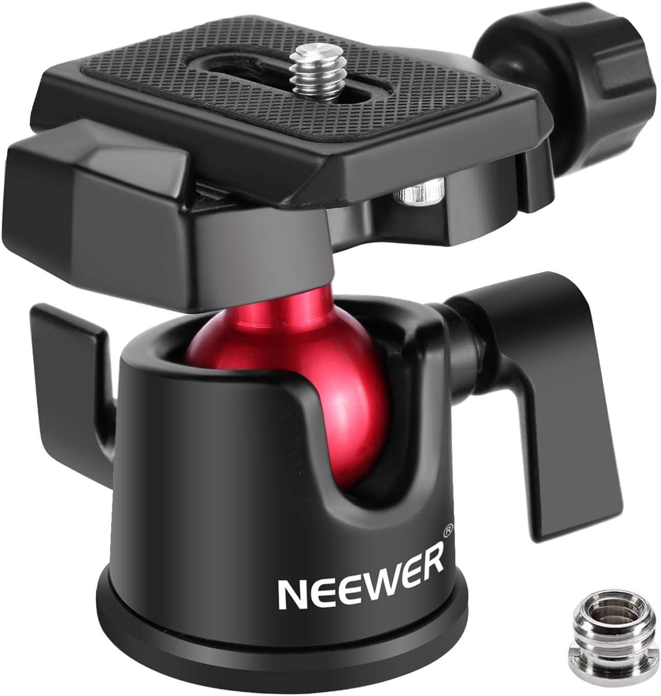 Tête panoramique Neewer à 360° - Plateforme de libération rapide avec niveau à bulle, pour trépied ou monopode (Appareil photo DSLR, sans miroir)
