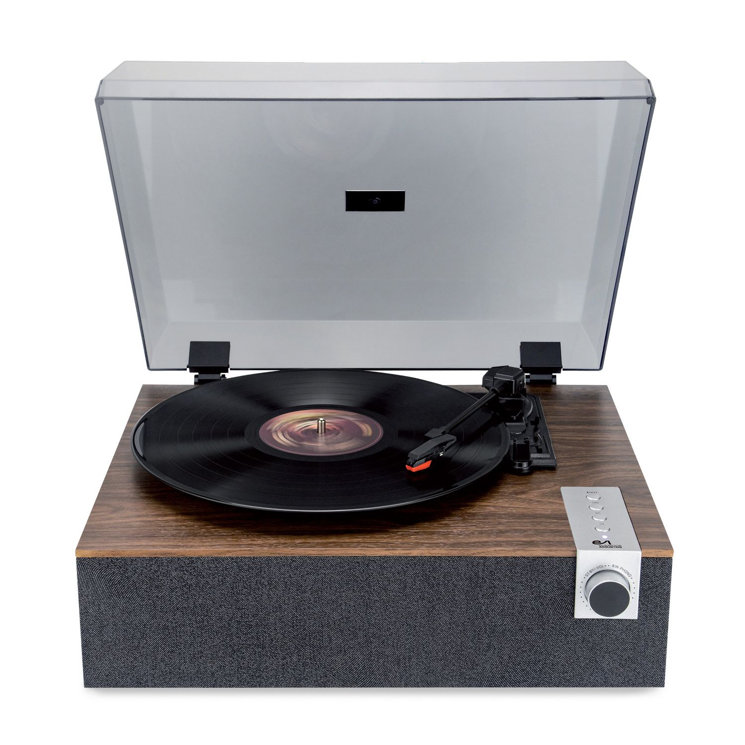 Evidence Acoustics EA-PL200-WOOD Vinyl Turntable - 40W Integrated Speakers, 3 Speeds, Bluetooth