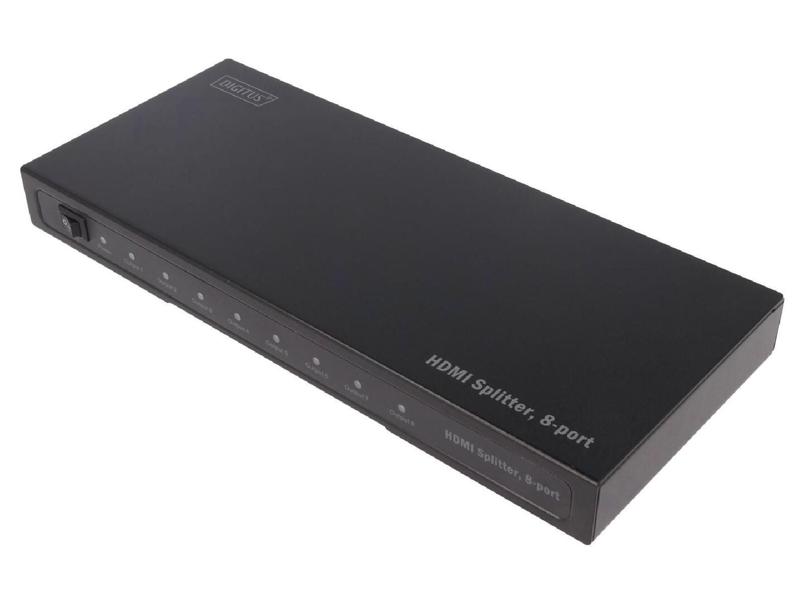Splitteur ADNAuto HDMI Femelle 1.2 HDCP X8 Noir