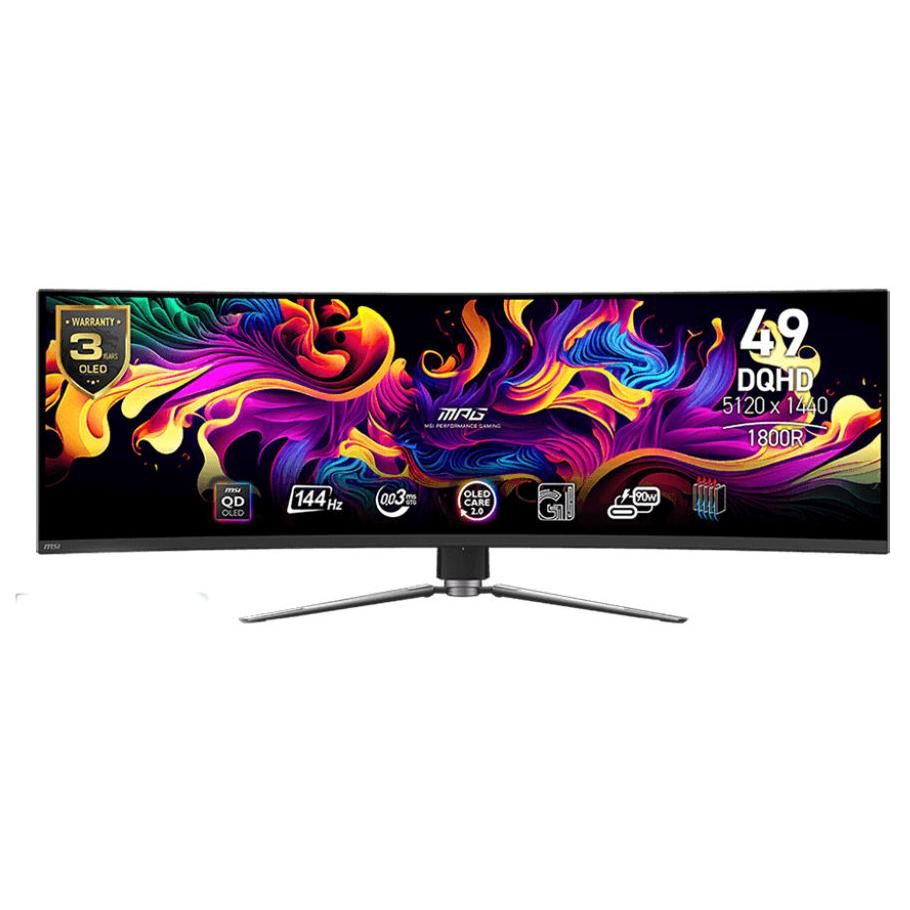 Monitor de juego MSI MPG 491CQP QD-OLED de 49 pulgadas, 5120 x 1440 DQHD QDOLED Negro