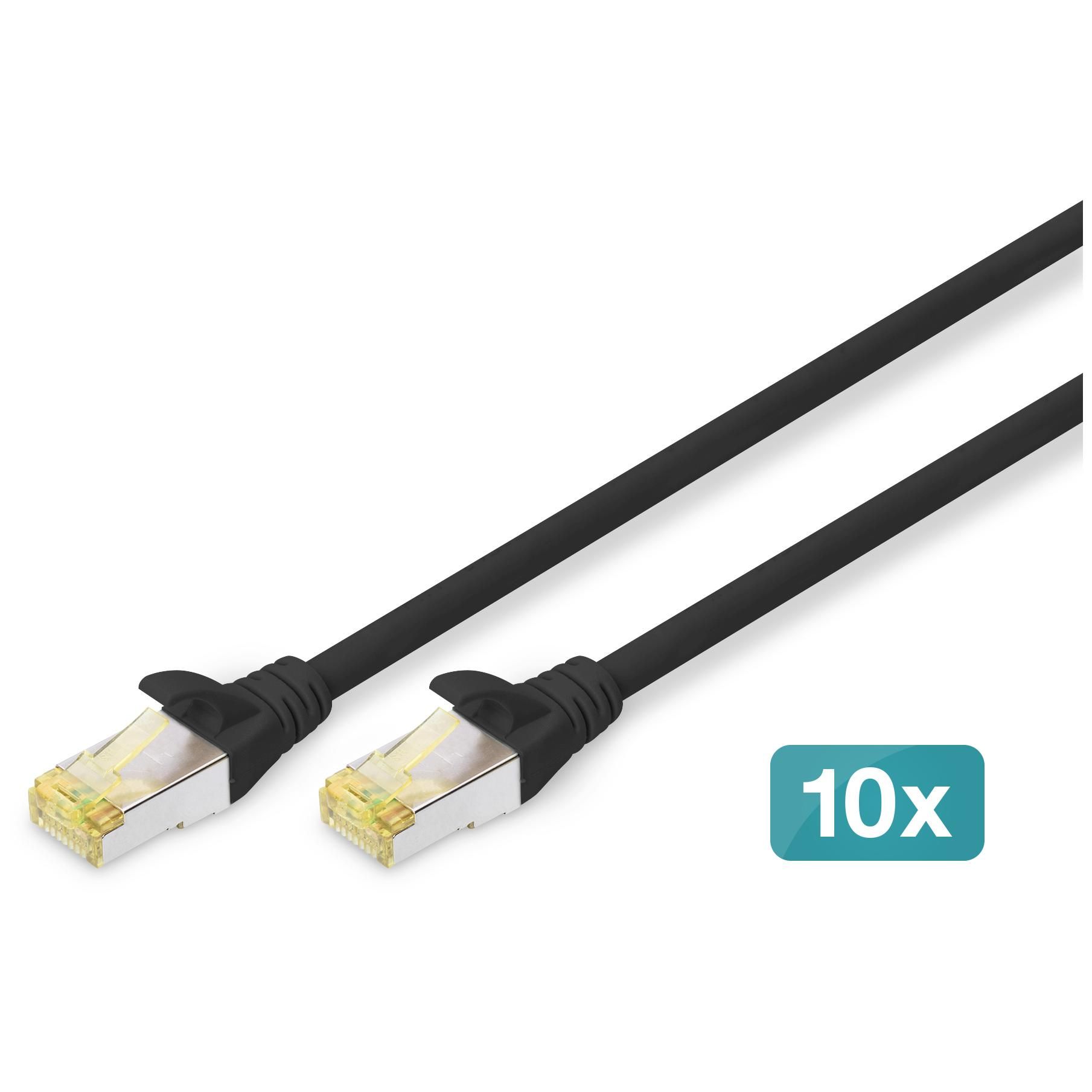 Digitus CAT 6A S/FTP Patch Cable, 2x RJ45, 10 Pieces