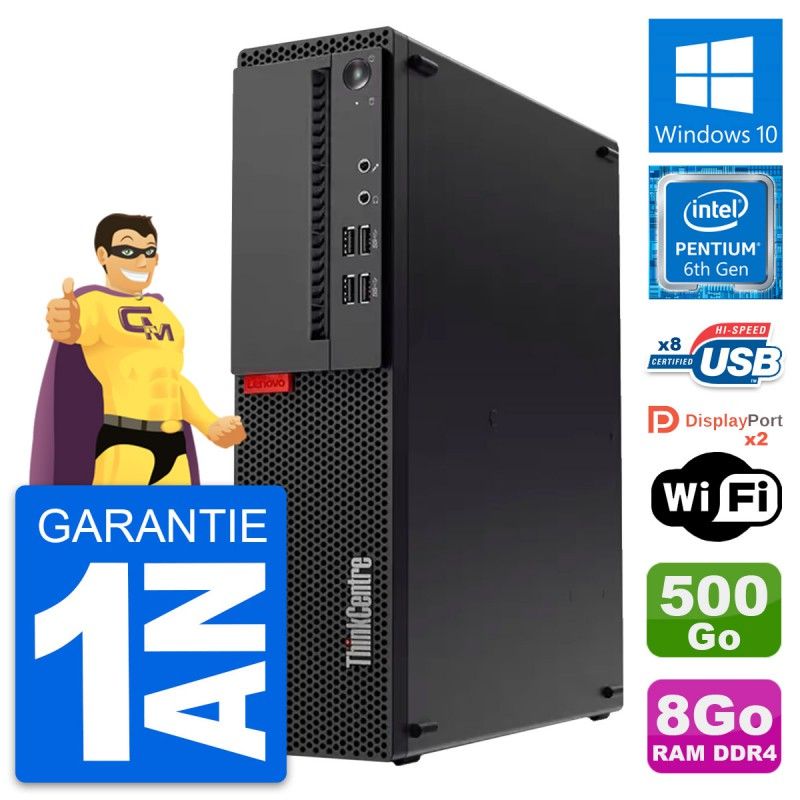 Lenovo ThinkCentre M910s SFF Desktop PC - Intel G4400, 8GB RAM, 500GB HDD, Windows 10, WiFi