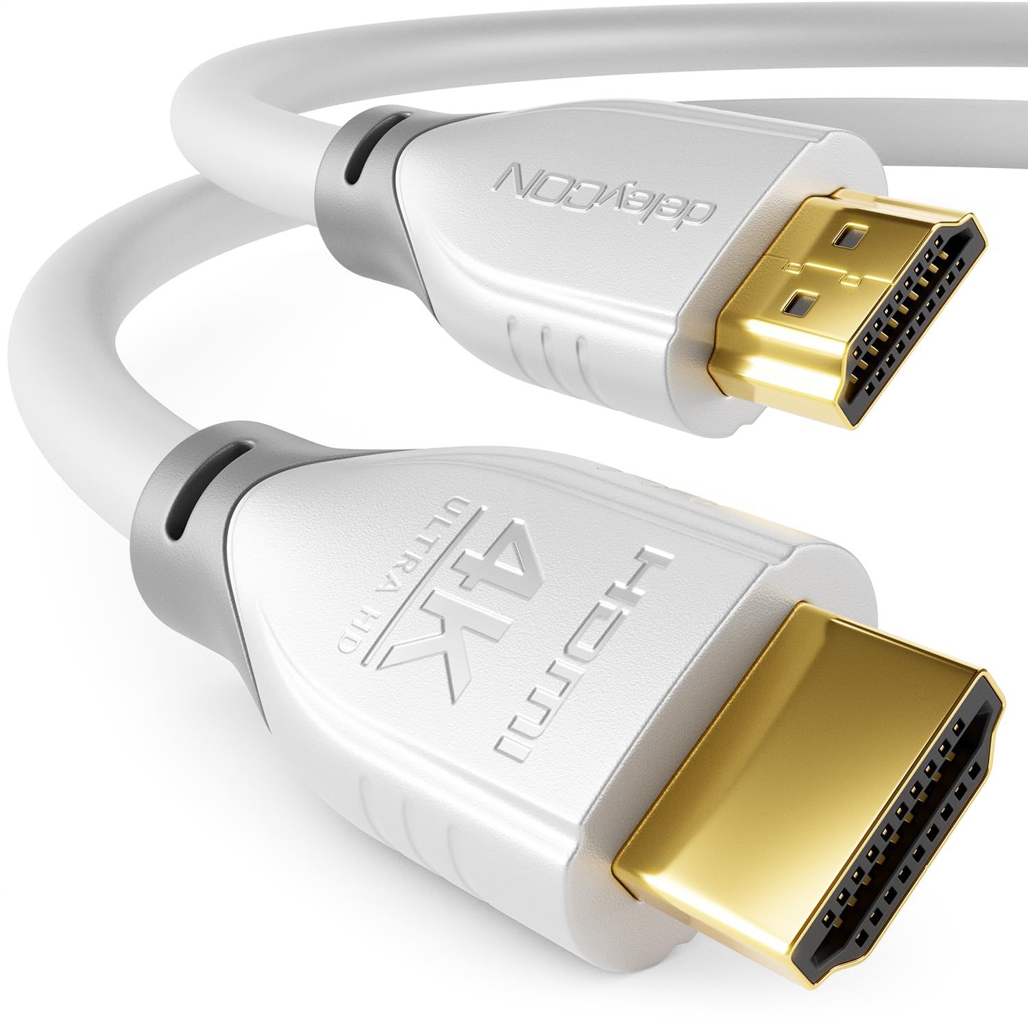 HDMI Cable 5M 4K@60Hz 2K@165Hz with ARC Ethernet UHD HDR 3D 18Gbps HDMI Cable for Soundbar TV Blu-Ray Beamer Laptop Computer PC Monitor - White