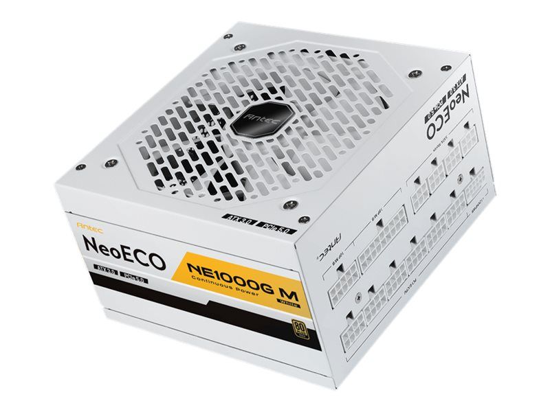 Antec Neo Eco NE1000G M - 800W Internal Power Supply - ATX12V 3.0 - 80 PLUS Gold - 100-240V AC - White