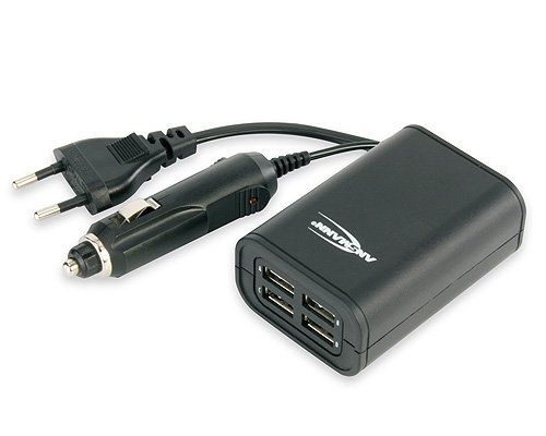 Ansmann Quattro USB Car Charger